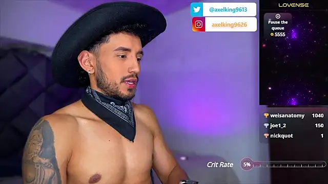 AxelKing1326 online show from March 3, 2025, 12:12 am