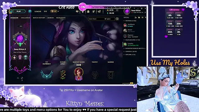 SassyKittyn online show from January 10, 2025, 6:20 am