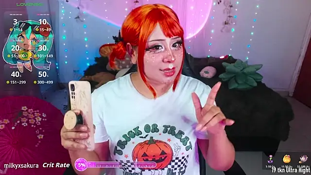 MilkyXSakura online show from October 31, 2025, 2:30 am