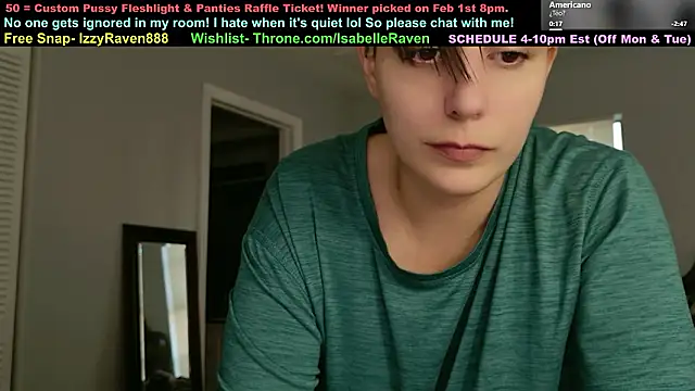 IsabelleRaven online show from February 23, 2026, 11:05 pm