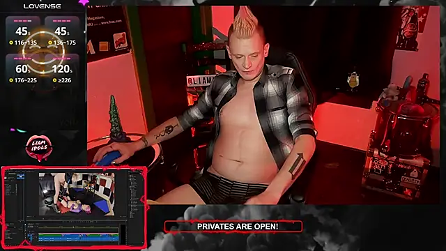 LiamIdols online show from January 23, 2025, 6:24 pm