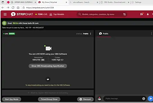 Latte1204 online show from October 18, 2025, 10:39 am