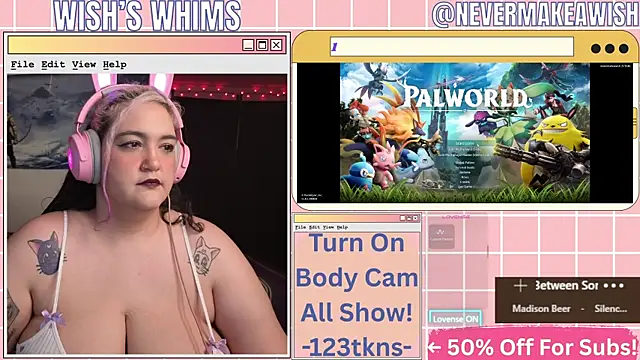 Snapshot of nevermakeawish chatting on July 21, 2026, 11:11 am nevermakeawish online show from July 21, 2026, 11:11 am