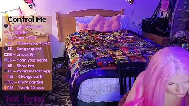 VioletBordeux online show from January 19, 2026, 7:12 am