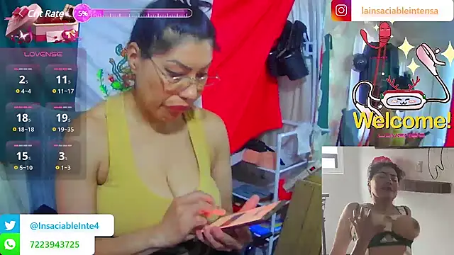 LaInsaciableIntensa online show from March 14, 2025, 9:32 pm