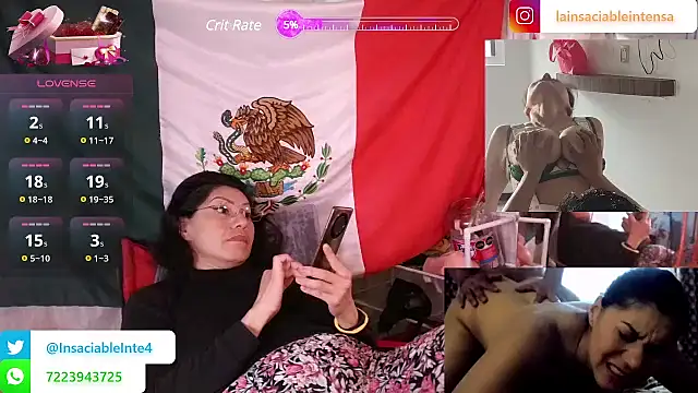 LaInsaciableIntensa online show from March 20, 2025, 1:15 pm