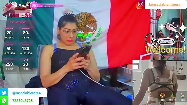 LaInsaciableIntensa online show from March 15, 2025, 12:47 am