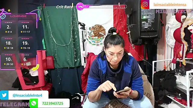 LaInsaciableIntensa online show from May 24, 2026, 9:47 pm