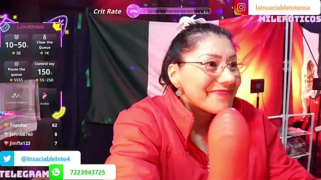 LaInsaciableIntensa online show from September 20, 2025, 2:38 am