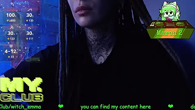 Witch Emma online show from March 2, 2026, 10:55 am