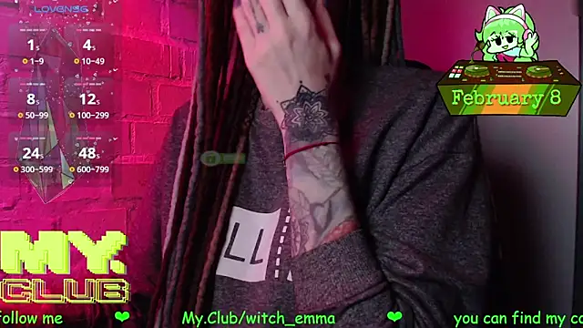 Witch Emma online show from February 8, 2026, 7:22 pm