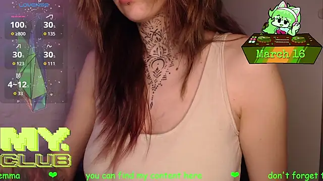 Witch Emma online show from March 16, 2026, 8:18 am